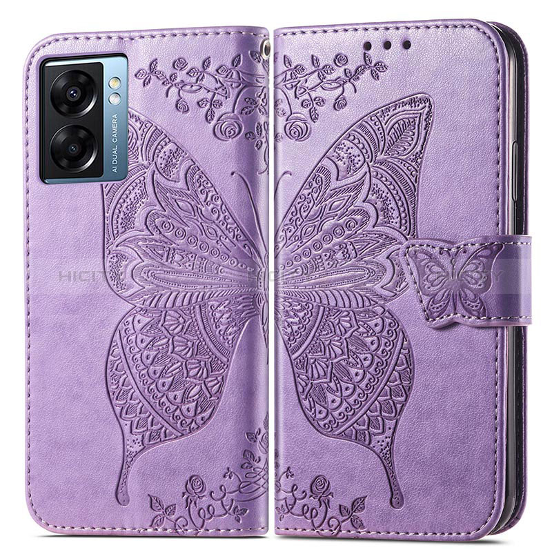 Coque Portefeuille Papillon Livre Cuir Etui Clapet pour Realme Q5i 5G Plus