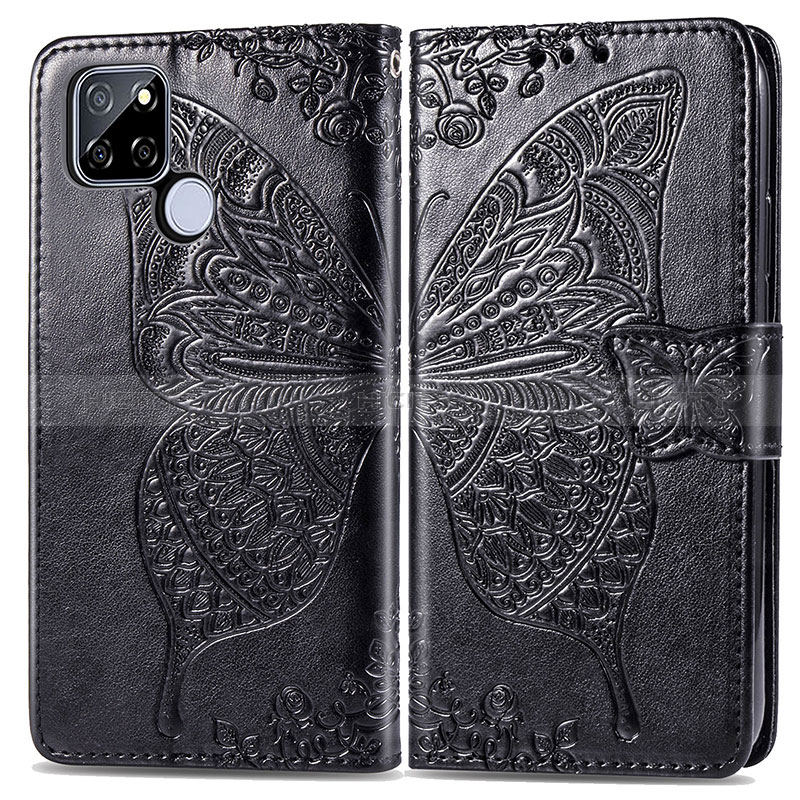 Coque Portefeuille Papillon Livre Cuir Etui Clapet pour Realme V3 5G Plus