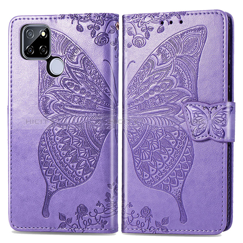 Coque Portefeuille Papillon Livre Cuir Etui Clapet pour Realme V3 5G Plus