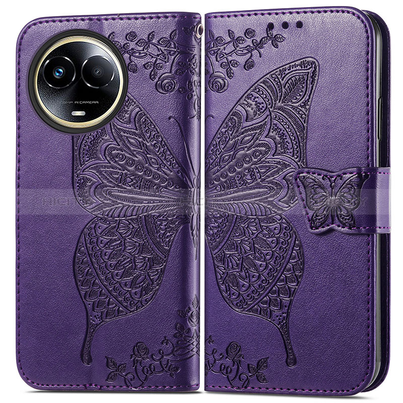 Coque Portefeuille Papillon Livre Cuir Etui Clapet pour Realme V50 5G Plus