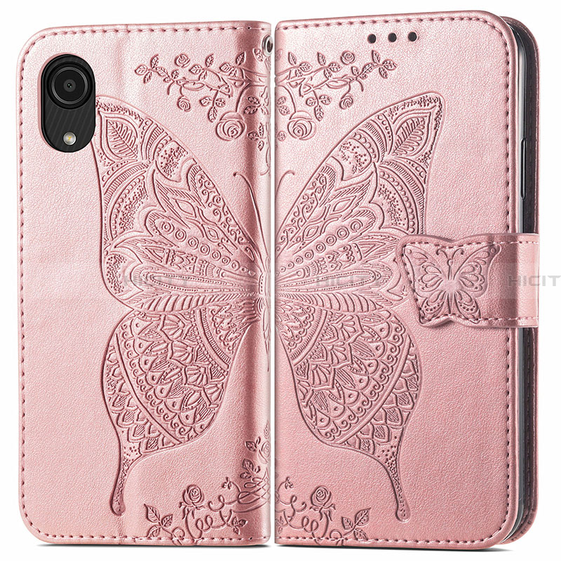 Coque Portefeuille Papillon Livre Cuir Etui Clapet pour Samsung Galaxy A03 Core Plus