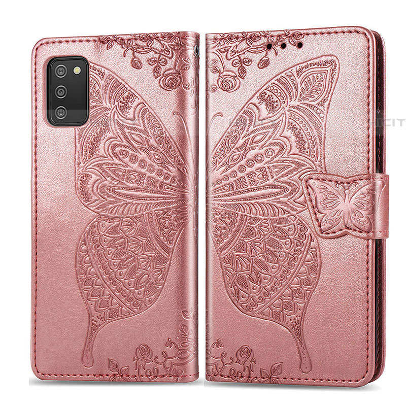 Coque Portefeuille Papillon Livre Cuir Etui Clapet pour Samsung Galaxy A03s Plus