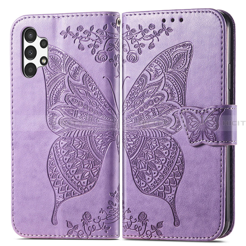 Coque Portefeuille Papillon Livre Cuir Etui Clapet pour Samsung Galaxy A13 4G Plus