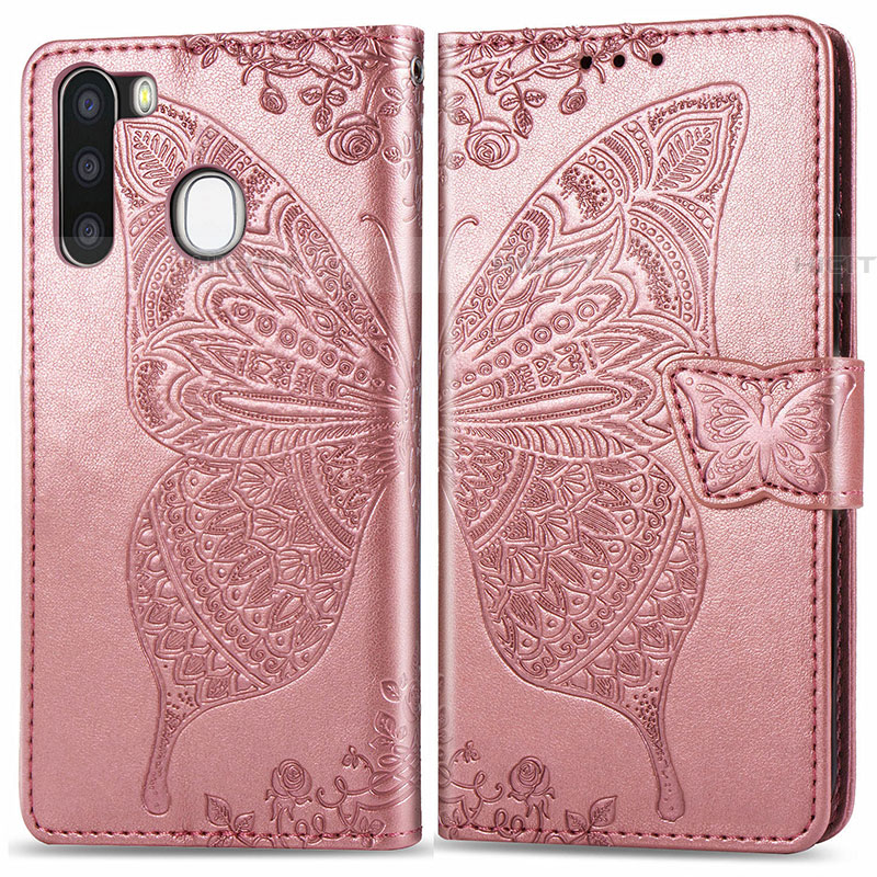 Coque Portefeuille Papillon Livre Cuir Etui Clapet pour Samsung Galaxy A21 European Plus