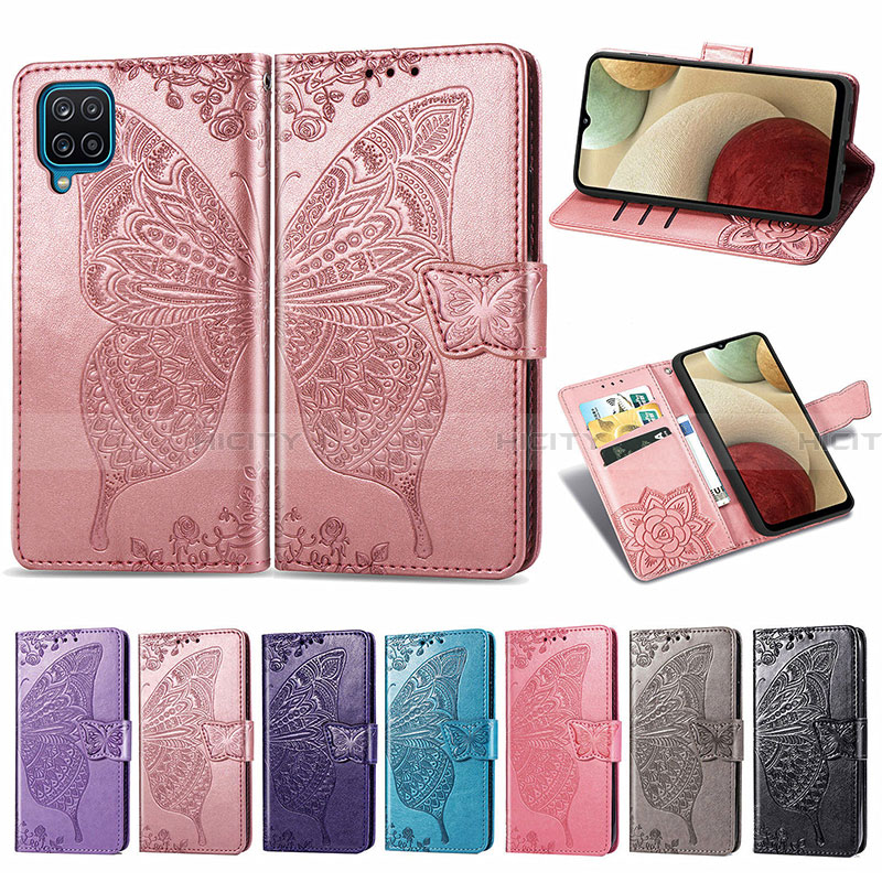 Coque Portefeuille Papillon Livre Cuir Etui Clapet pour Samsung Galaxy A22 4G Plus