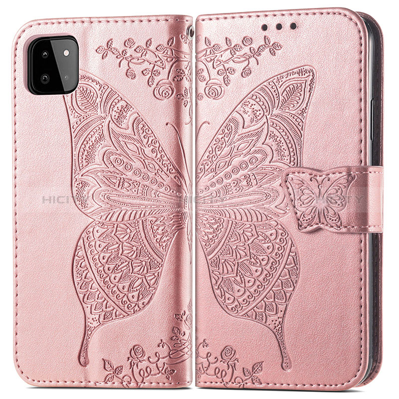 Coque Portefeuille Papillon Livre Cuir Etui Clapet pour Samsung Galaxy A22s 5G Plus