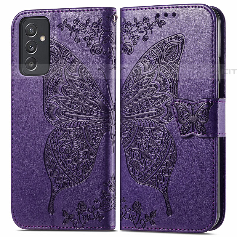 Coque Portefeuille Papillon Livre Cuir Etui Clapet pour Samsung Galaxy A24 4G Plus