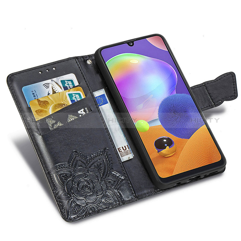 Coque Portefeuille Papillon Livre Cuir Etui Clapet pour Samsung Galaxy A31 Plus