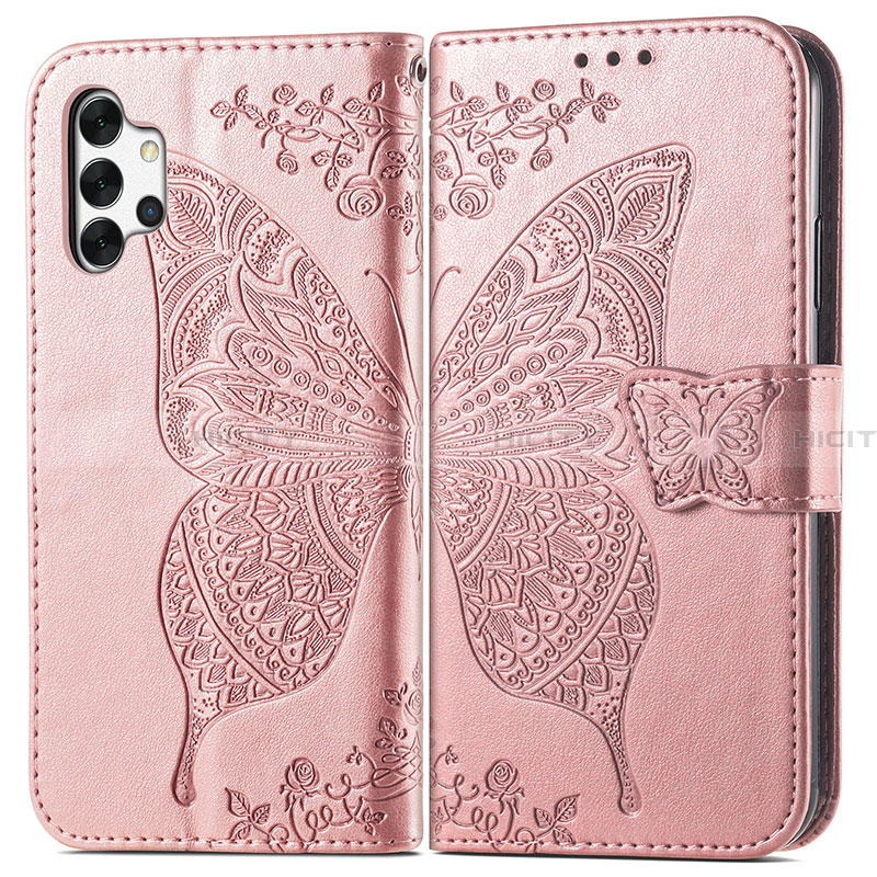 Coque Portefeuille Papillon Livre Cuir Etui Clapet pour Samsung Galaxy A32 4G Plus