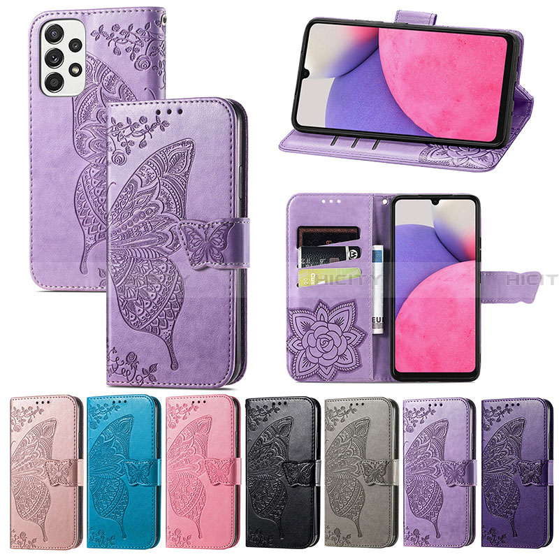 Coque Portefeuille Papillon Livre Cuir Etui Clapet pour Samsung Galaxy A33 5G Plus