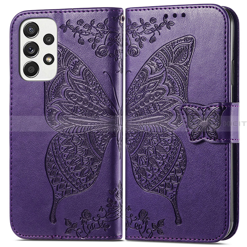 Coque Portefeuille Papillon Livre Cuir Etui Clapet pour Samsung Galaxy A33 5G Plus