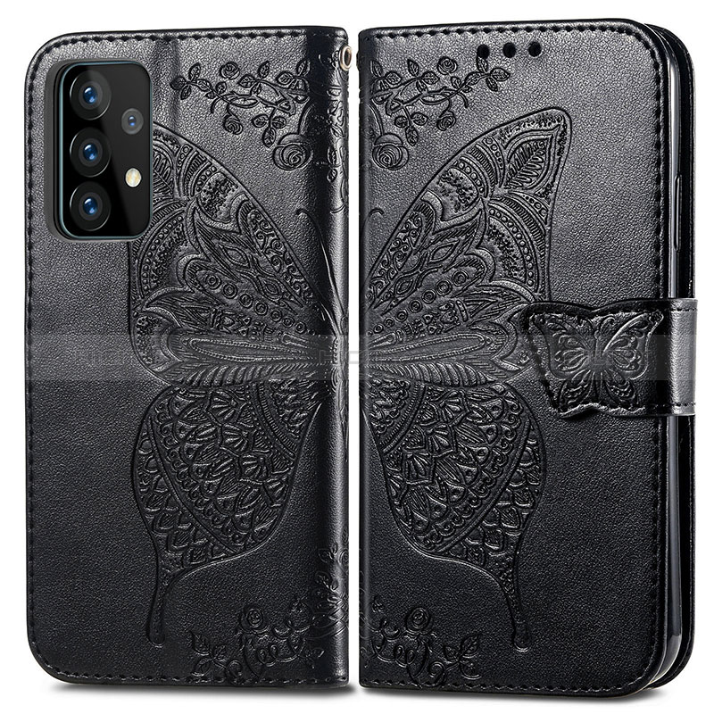 Coque Portefeuille Papillon Livre Cuir Etui Clapet pour Samsung Galaxy A52s 5G Plus