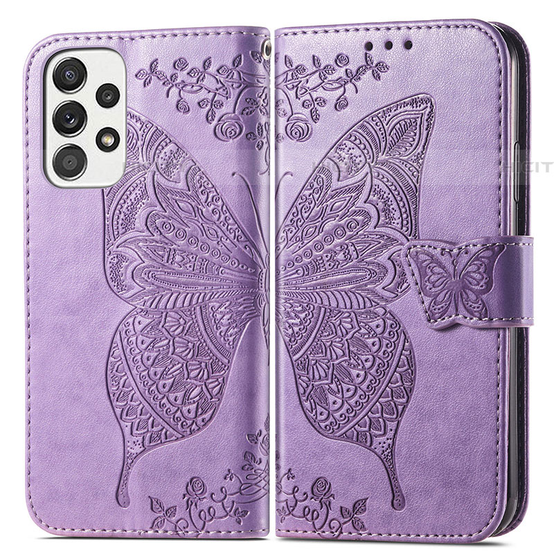 Coque Portefeuille Papillon Livre Cuir Etui Clapet pour Samsung Galaxy A53 5G Plus