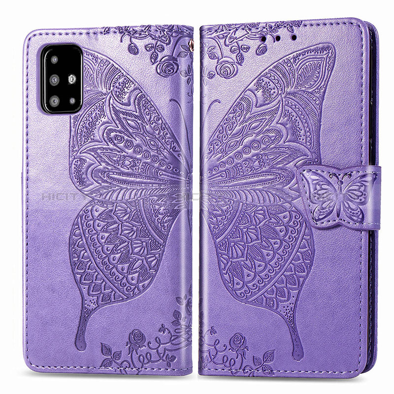 Coque Portefeuille Papillon Livre Cuir Etui Clapet pour Samsung Galaxy A71 4G A715 Plus