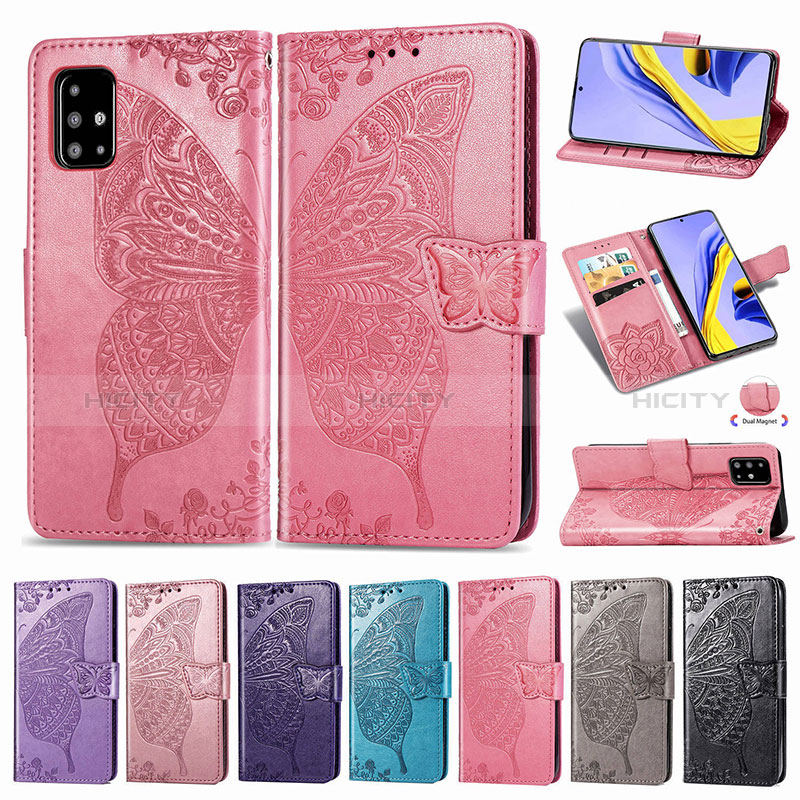 Coque Portefeuille Papillon Livre Cuir Etui Clapet pour Samsung Galaxy A71 5G Plus