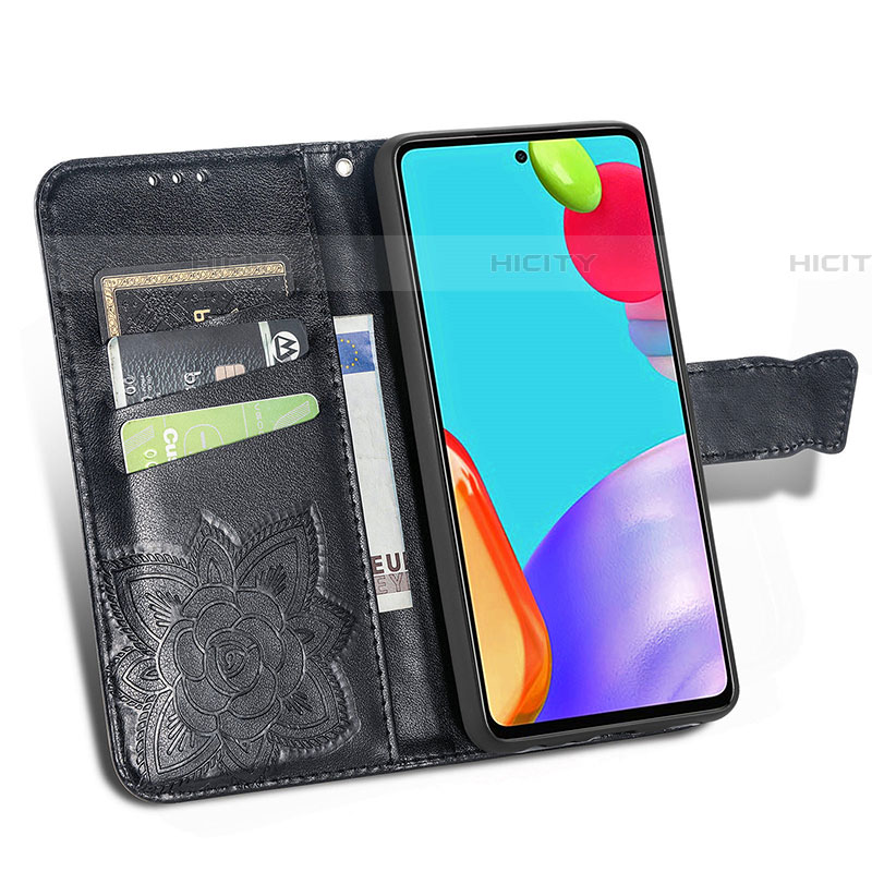 Coque Portefeuille Papillon Livre Cuir Etui Clapet pour Samsung Galaxy A72 4G Plus