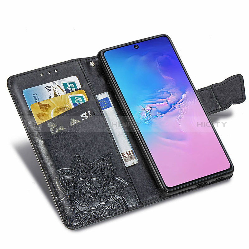 Coque Portefeuille Papillon Livre Cuir Etui Clapet pour Samsung Galaxy A91 Plus