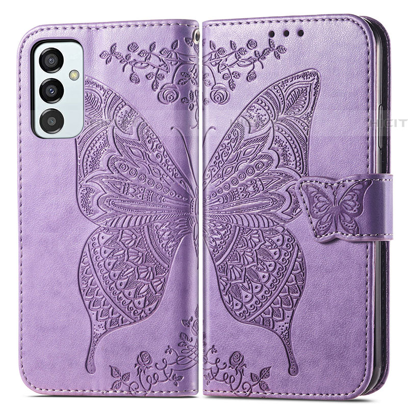 Coque Portefeuille Papillon Livre Cuir Etui Clapet pour Samsung Galaxy F23 5G Plus