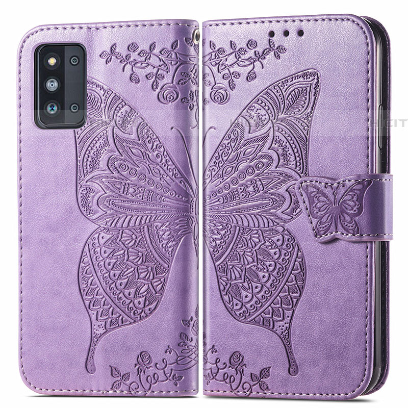 Coque Portefeuille Papillon Livre Cuir Etui Clapet pour Samsung Galaxy F52 5G Plus