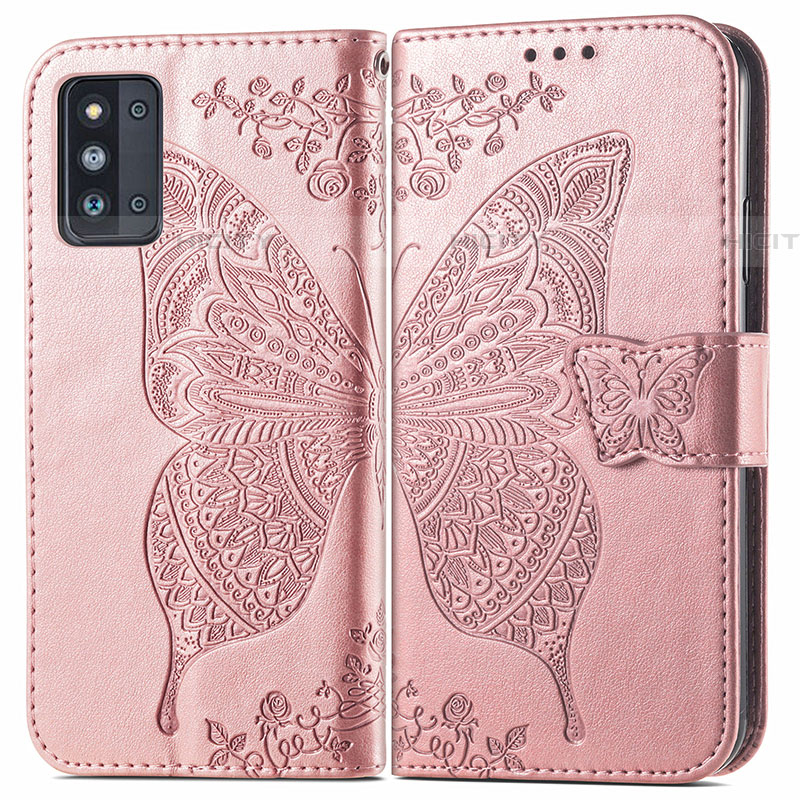 Coque Portefeuille Papillon Livre Cuir Etui Clapet pour Samsung Galaxy F52 5G Plus