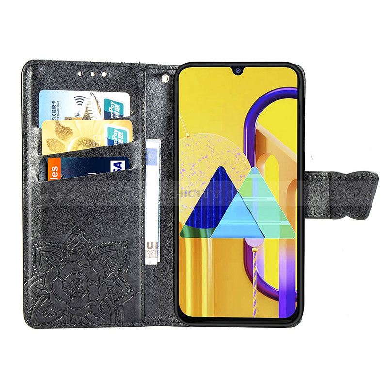 Coque Portefeuille Papillon Livre Cuir Etui Clapet pour Samsung Galaxy M30s Plus