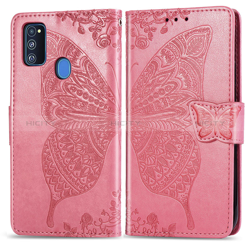 Coque Portefeuille Papillon Livre Cuir Etui Clapet pour Samsung Galaxy M30s Plus