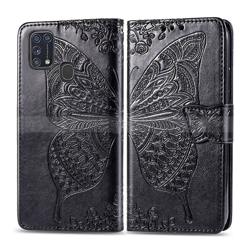 Coque Portefeuille Papillon Livre Cuir Etui Clapet pour Samsung Galaxy M31 Prime Edition Plus