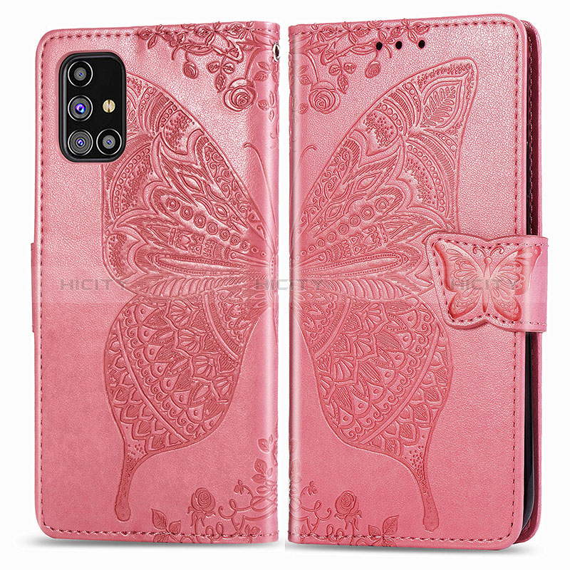 Coque Portefeuille Papillon Livre Cuir Etui Clapet pour Samsung Galaxy M31s Plus