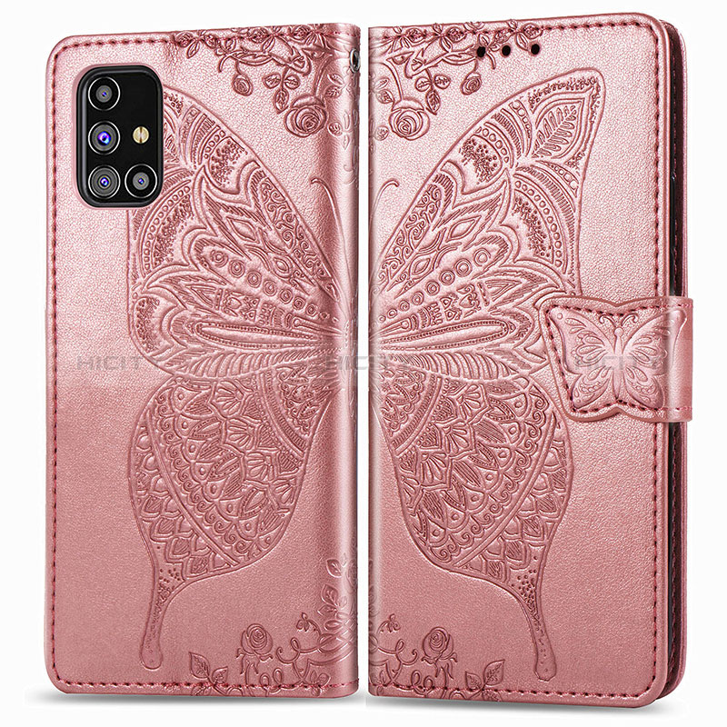 Coque Portefeuille Papillon Livre Cuir Etui Clapet pour Samsung Galaxy M31s Plus