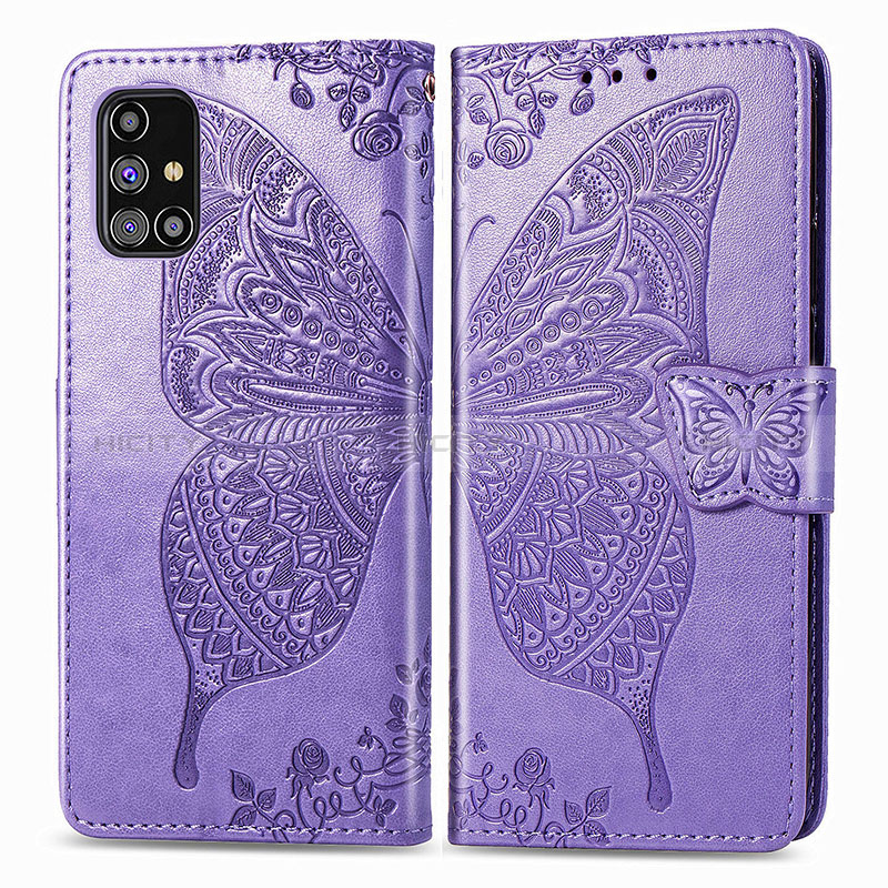 Coque Portefeuille Papillon Livre Cuir Etui Clapet pour Samsung Galaxy M31s Plus