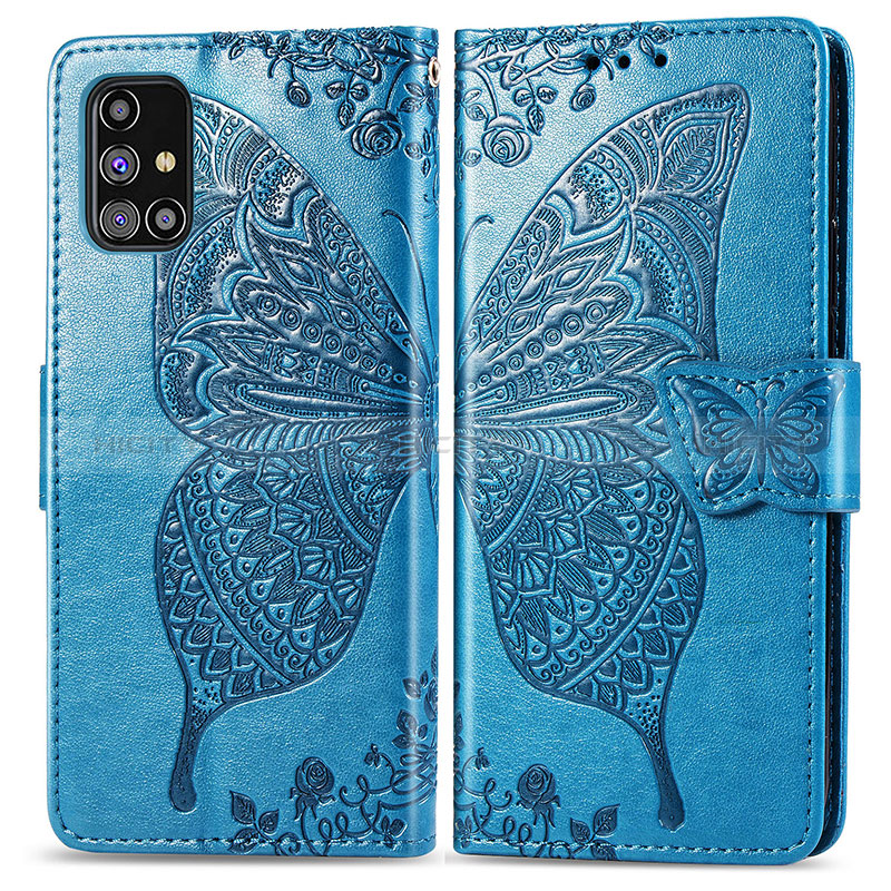 Coque Portefeuille Papillon Livre Cuir Etui Clapet pour Samsung Galaxy M31s Plus