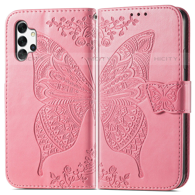 Coque Portefeuille Papillon Livre Cuir Etui Clapet pour Samsung Galaxy M32 5G Plus