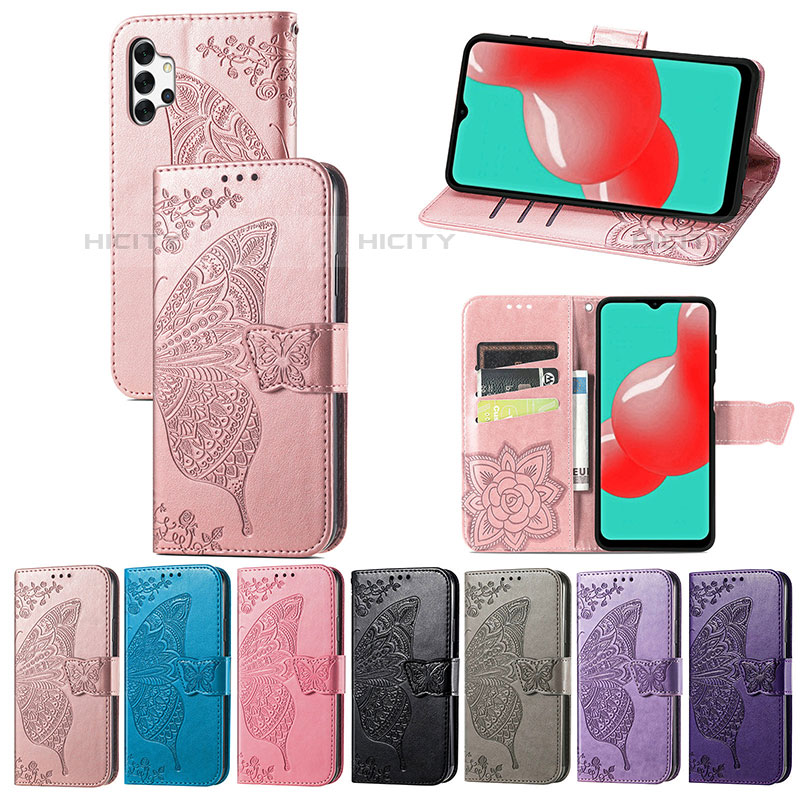 Coque Portefeuille Papillon Livre Cuir Etui Clapet pour Samsung Galaxy M32 5G Plus