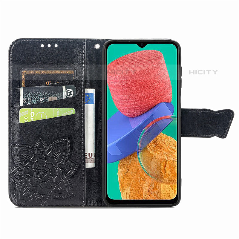 Coque Portefeuille Papillon Livre Cuir Etui Clapet pour Samsung Galaxy M33 5G Plus