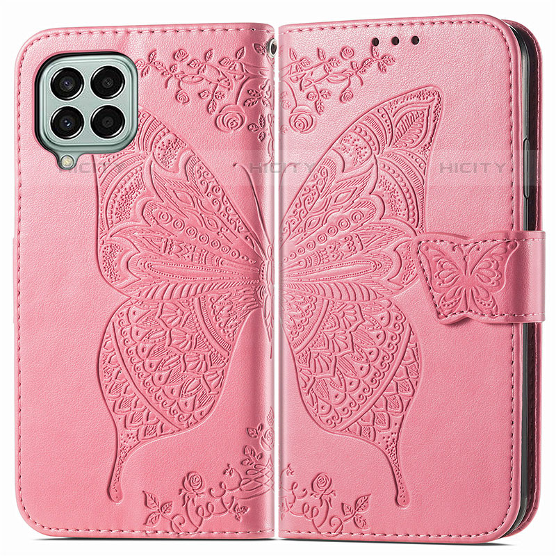 Coque Portefeuille Papillon Livre Cuir Etui Clapet pour Samsung Galaxy M33 5G Plus