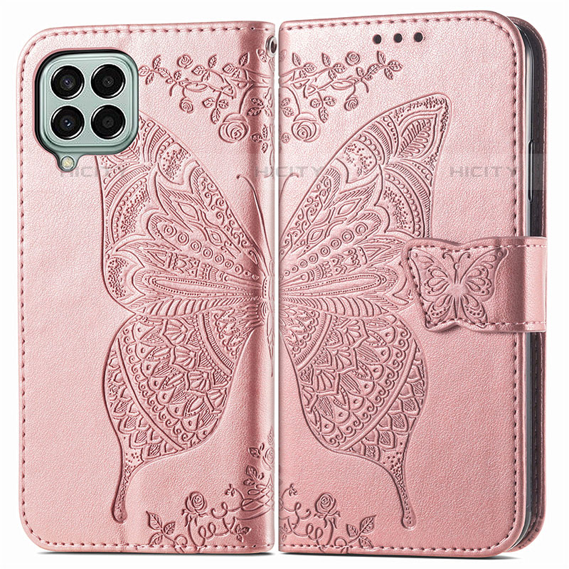 Coque Portefeuille Papillon Livre Cuir Etui Clapet pour Samsung Galaxy M33 5G Plus