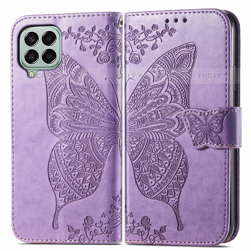 Coque Portefeuille Papillon Livre Cuir Etui Clapet pour Samsung Galaxy M33 5G Plus