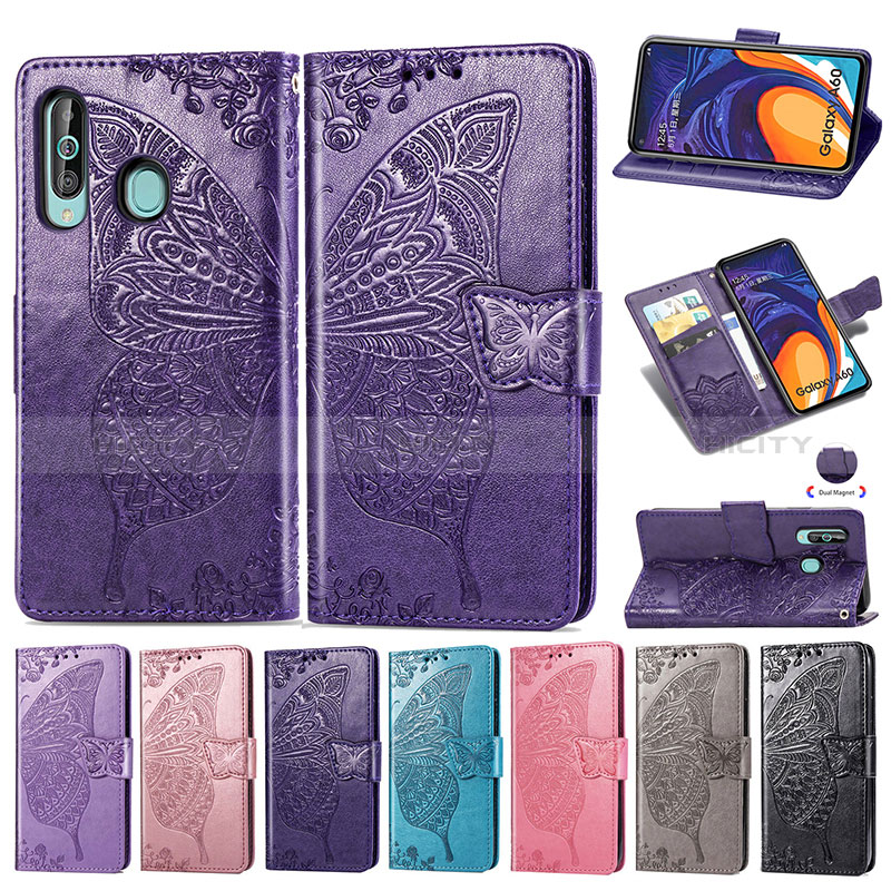 Coque Portefeuille Papillon Livre Cuir Etui Clapet pour Samsung Galaxy M40 Plus