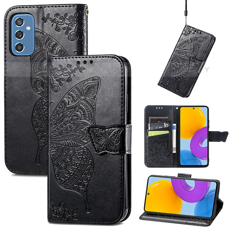 Coque Portefeuille Papillon Livre Cuir Etui Clapet pour Samsung Galaxy M52 5G Plus