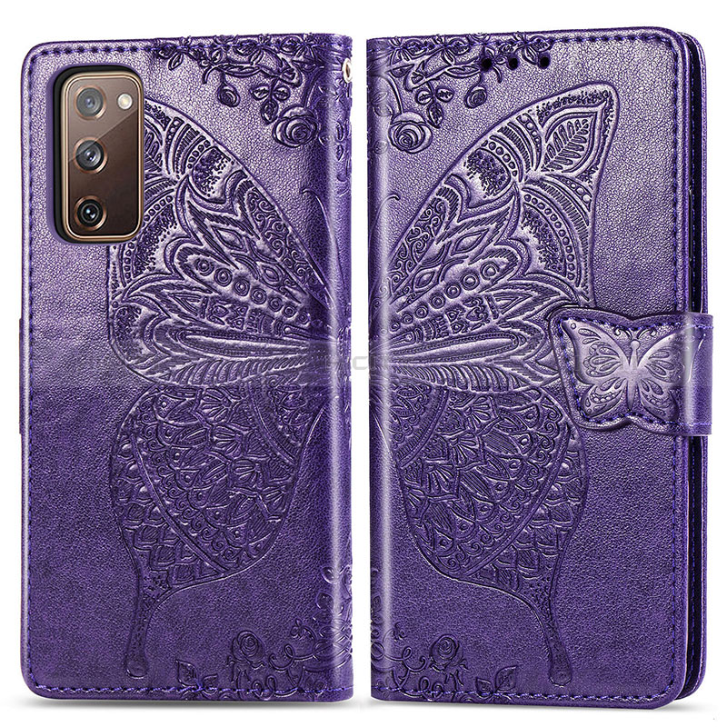 Coque Portefeuille Papillon Livre Cuir Etui Clapet pour Samsung Galaxy S20 FE (2022) 5G Plus