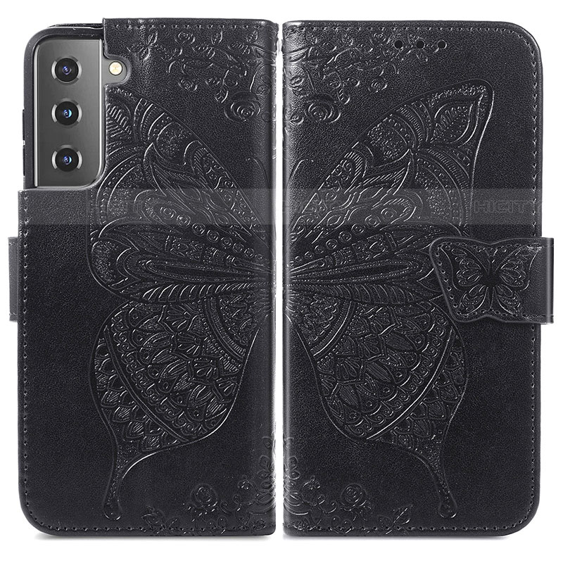 Coque Portefeuille Papillon Livre Cuir Etui Clapet pour Samsung Galaxy S23 5G Plus