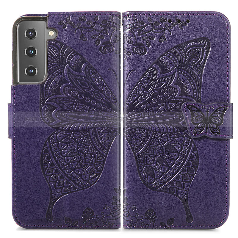 Coque Portefeuille Papillon Livre Cuir Etui Clapet pour Samsung Galaxy S24 5G Plus