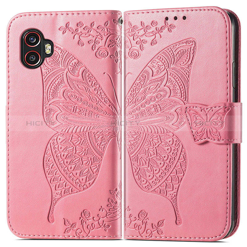 Coque Portefeuille Papillon Livre Cuir Etui Clapet pour Samsung Galaxy XCover 6 Pro 5G Plus