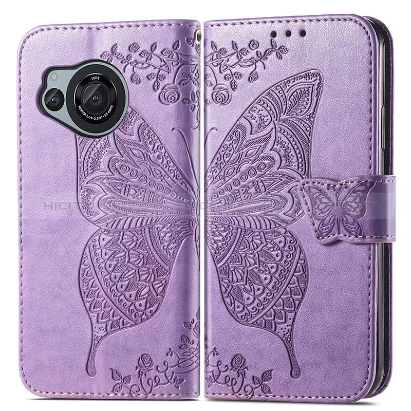 Coque Portefeuille Papillon Livre Cuir Etui Clapet pour Sharp Aquos R8s Plus