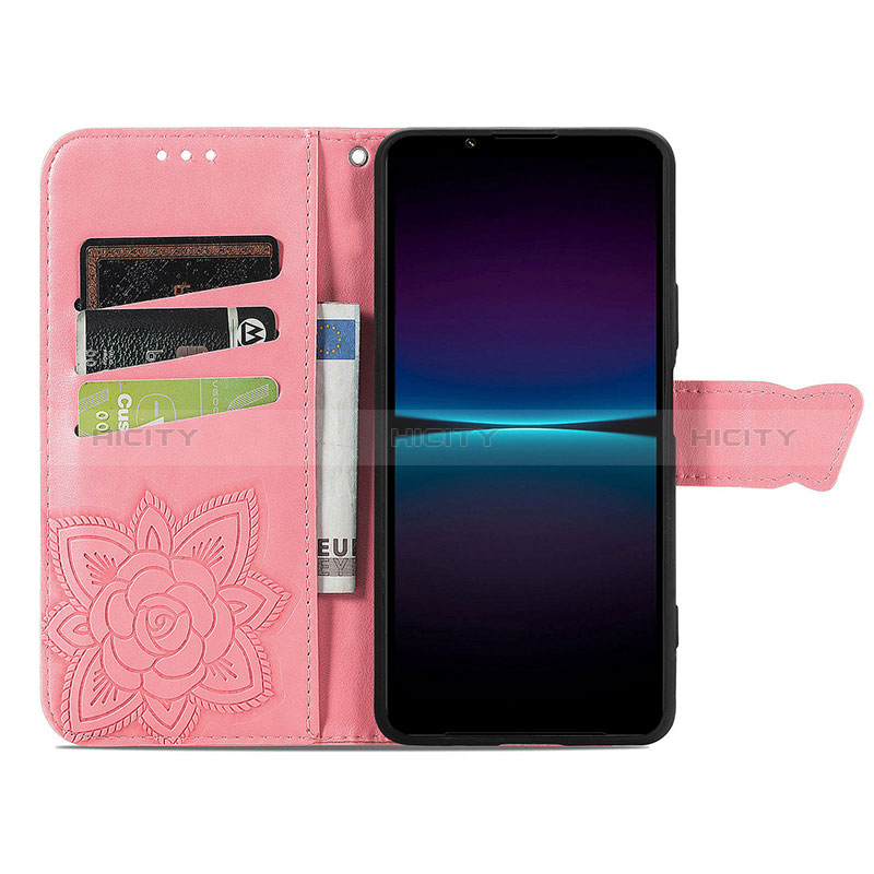 Coque Portefeuille Papillon Livre Cuir Etui Clapet pour Sony Xperia 1 IV Plus