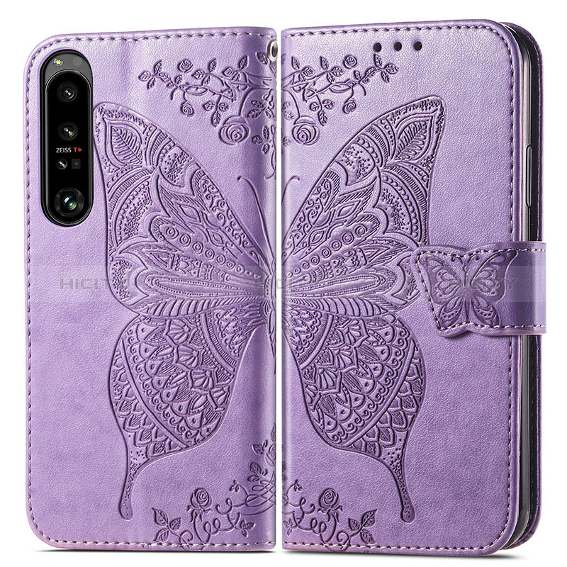 Coque Portefeuille Papillon Livre Cuir Etui Clapet pour Sony Xperia 1 IV SO-51C Plus