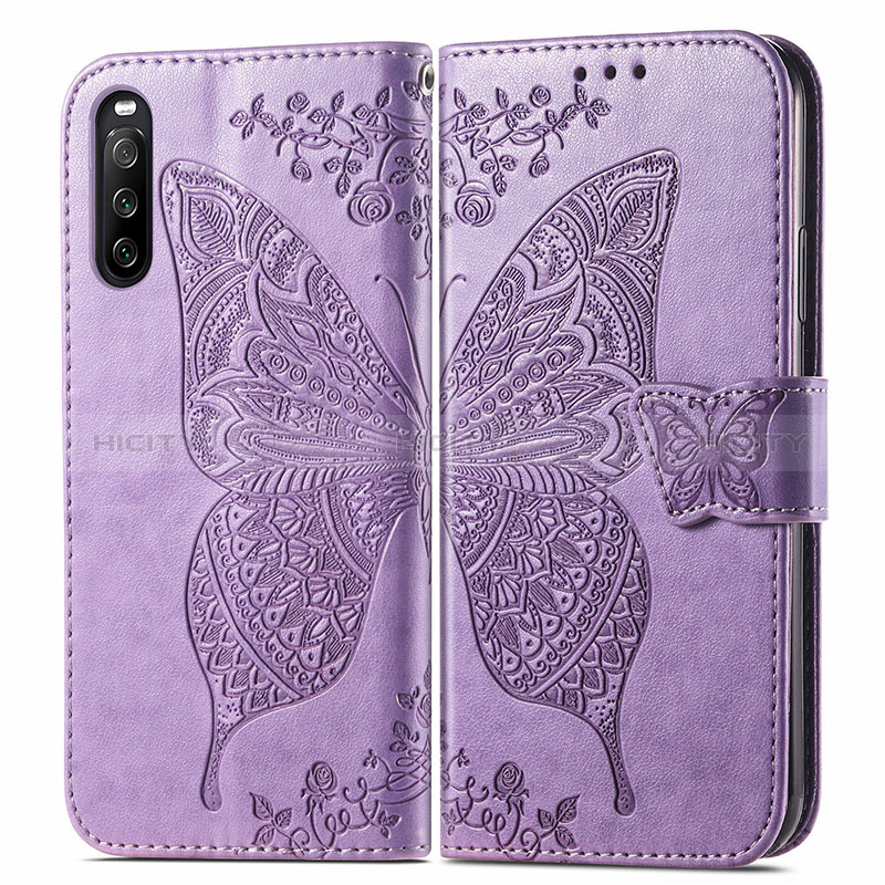 Coque Portefeuille Papillon Livre Cuir Etui Clapet pour Sony Xperia 10 III Lite Plus