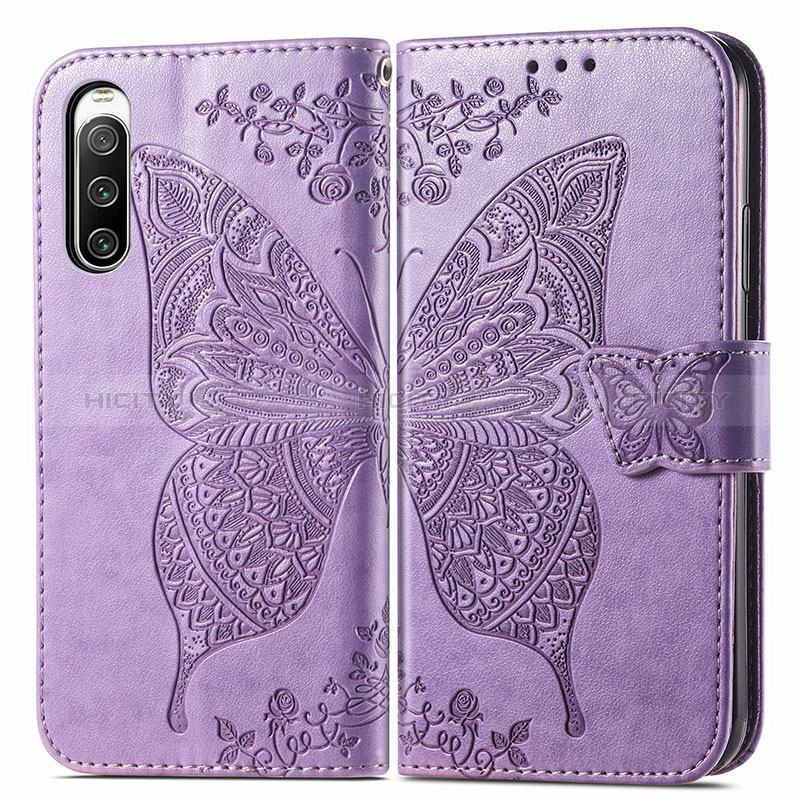 Coque Portefeuille Papillon Livre Cuir Etui Clapet pour Sony Xperia 10 IV Plus