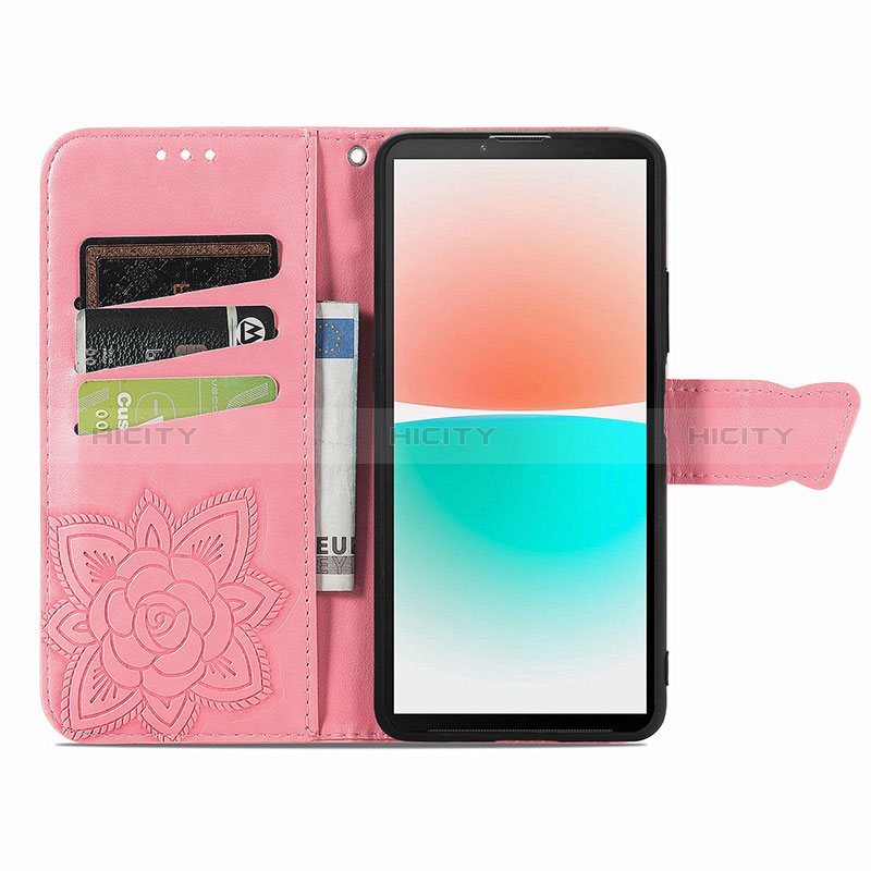 Coque Portefeuille Papillon Livre Cuir Etui Clapet pour Sony Xperia 10 IV Plus