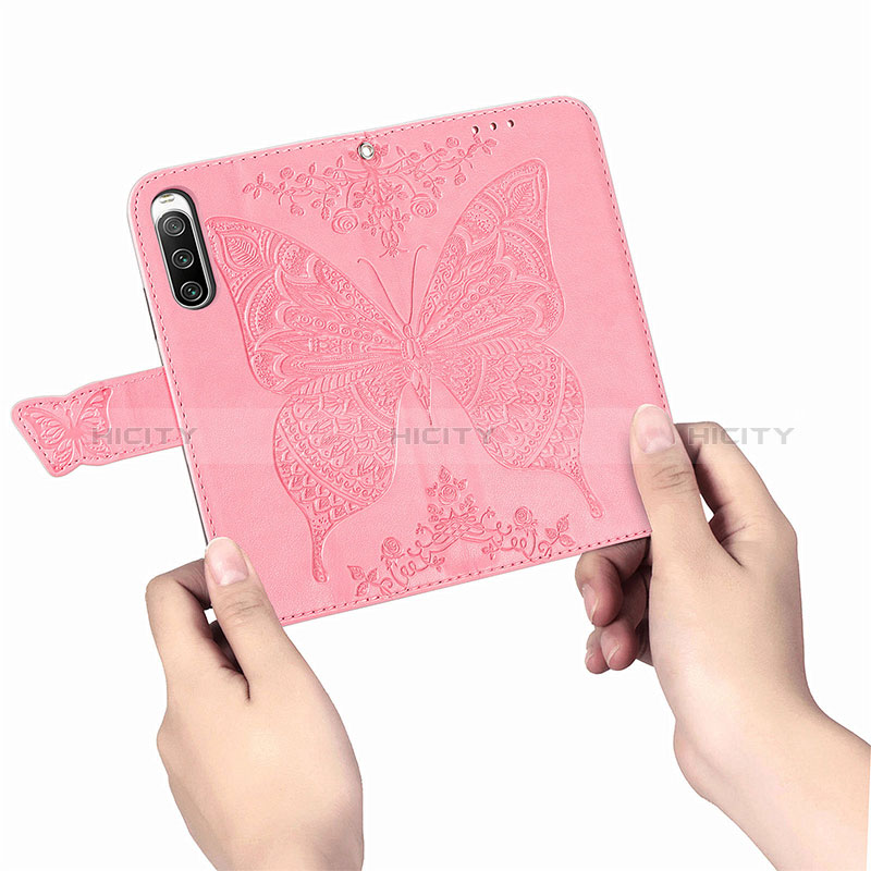 Coque Portefeuille Papillon Livre Cuir Etui Clapet pour Sony Xperia 10 IV SO-52C Plus